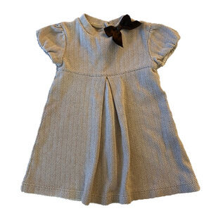Girls' Zara Kids Dress, Size 3-4 Years, Beige & Brown